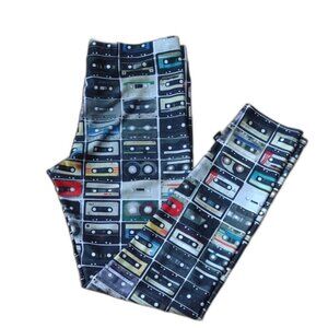 Terez Cassette Tape Print Leggings Size Large